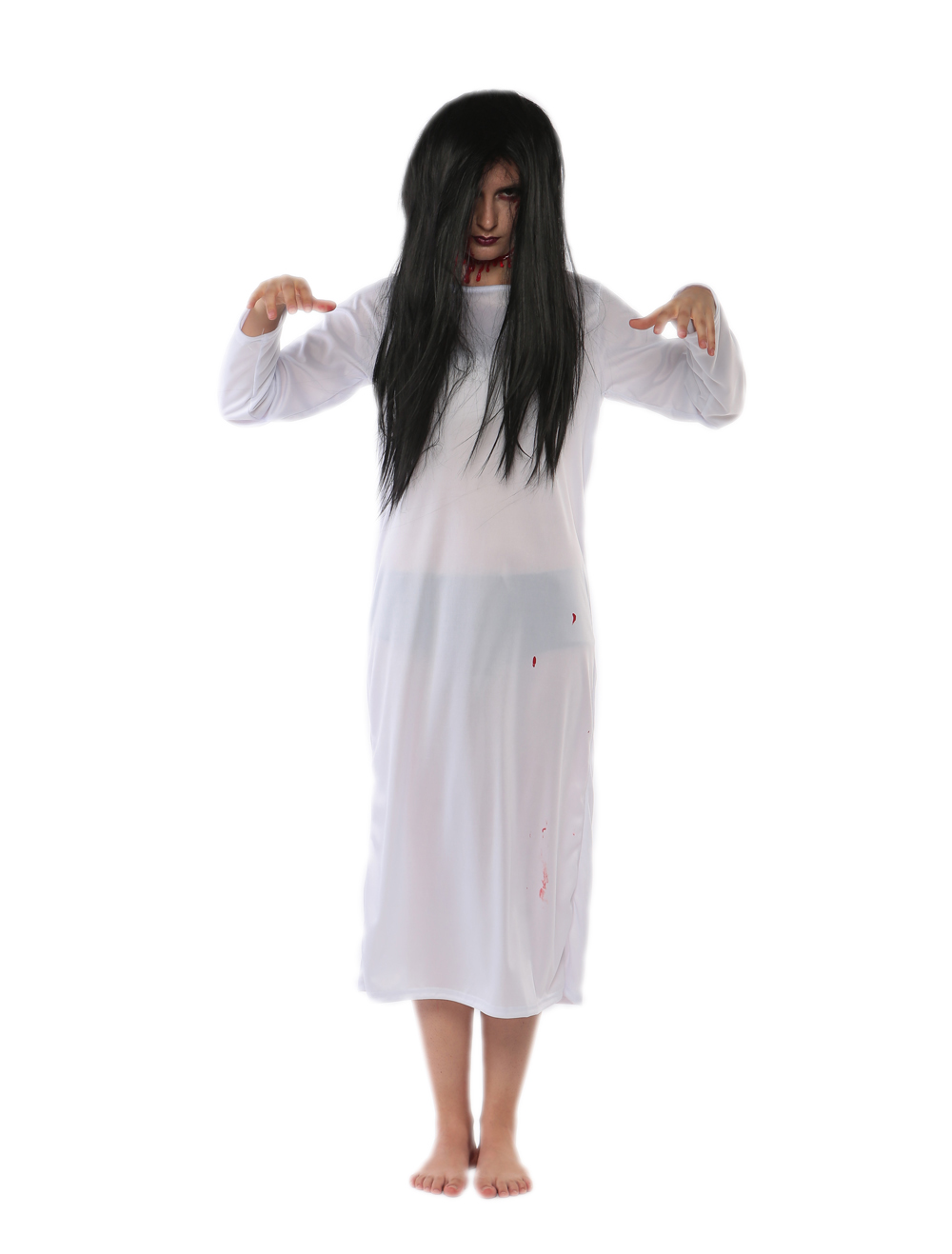 F1717-1 white Japanese scary movie Sadako costume